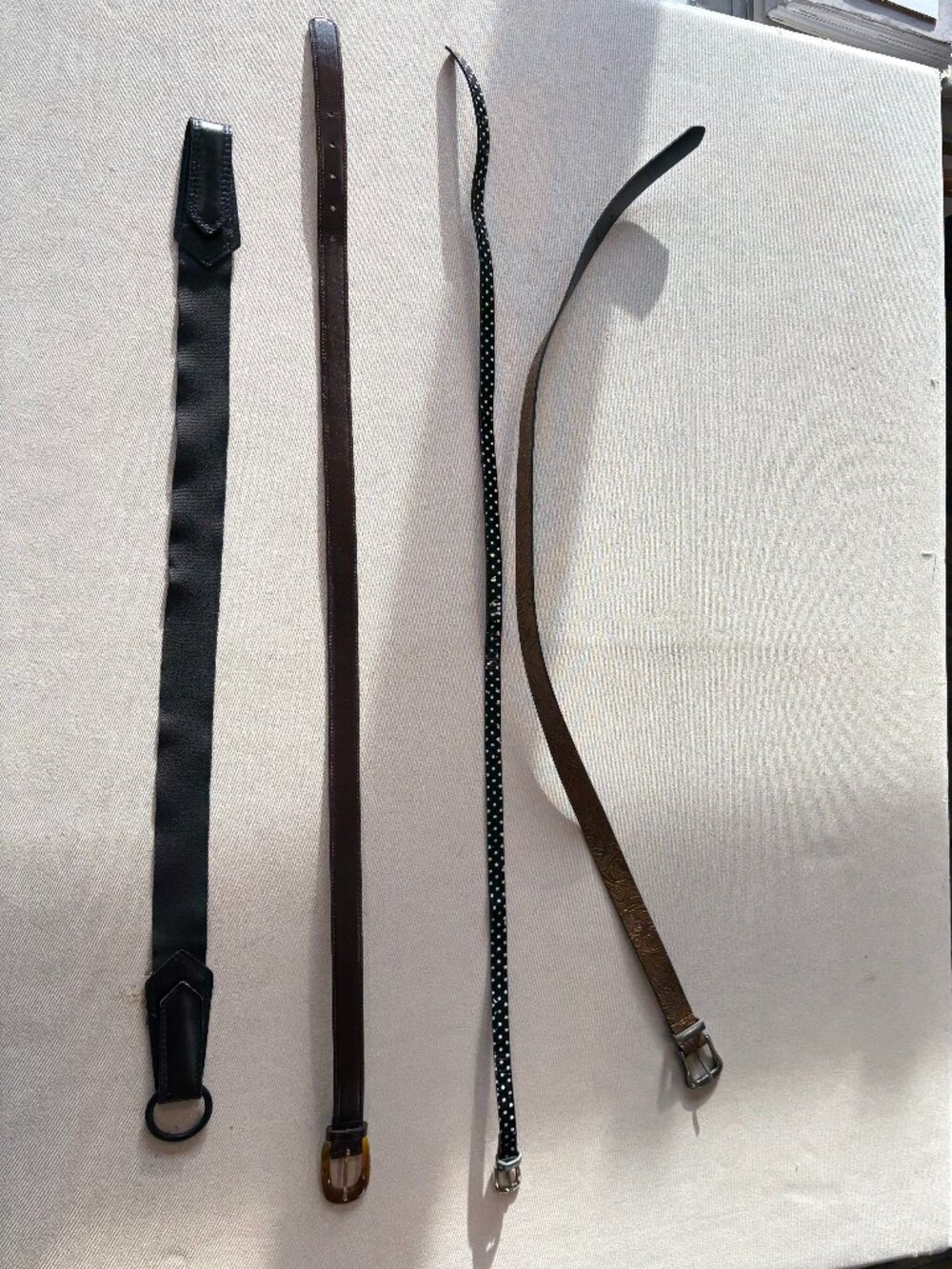 Four Faux Leather Belts size small
